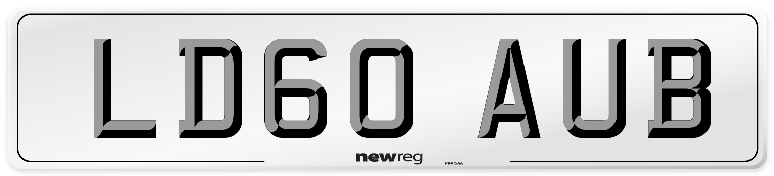 LD60 AUB Number Plate from New Reg